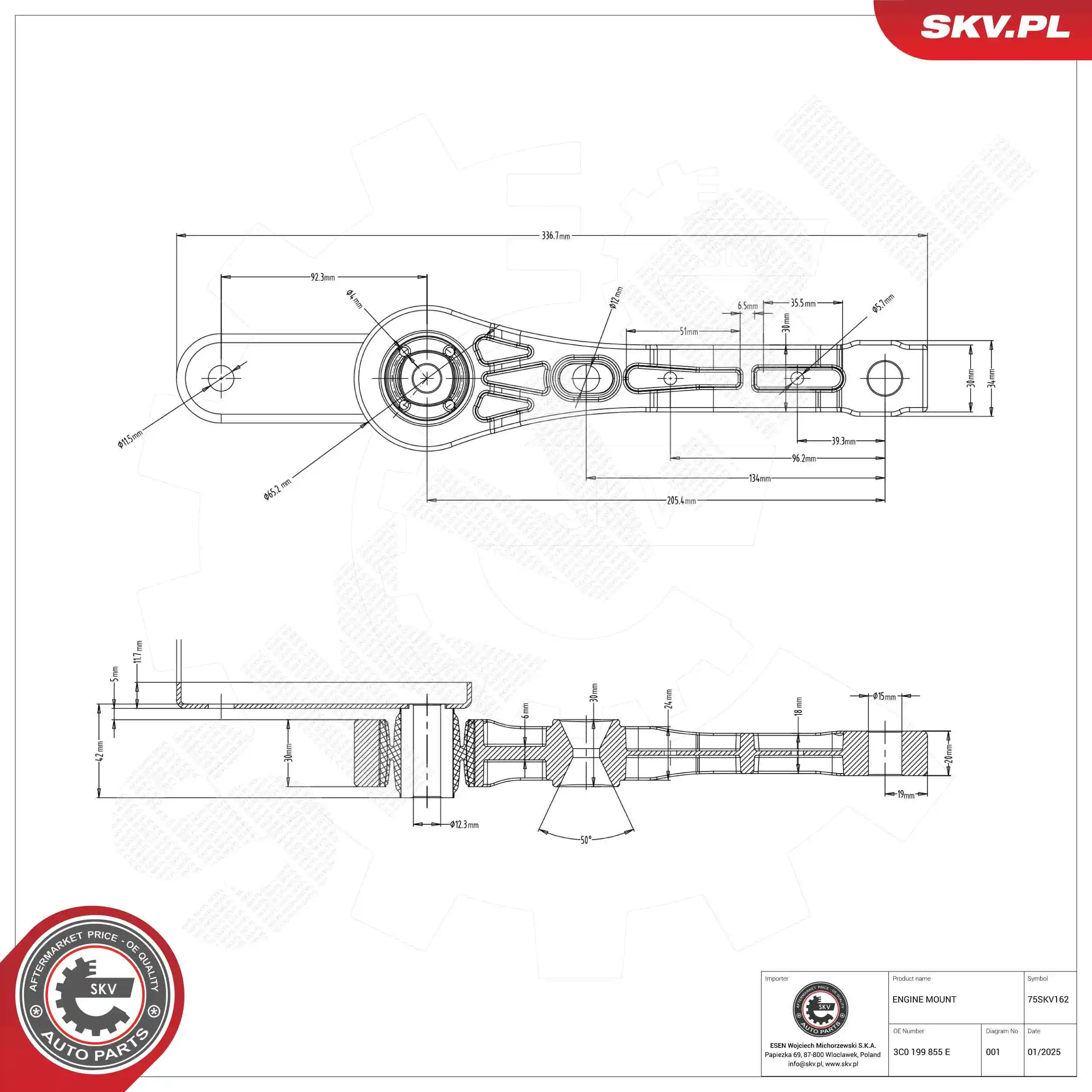 Mounting, engine